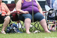 obese woman smoking