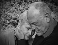 picture of two concerned older people
